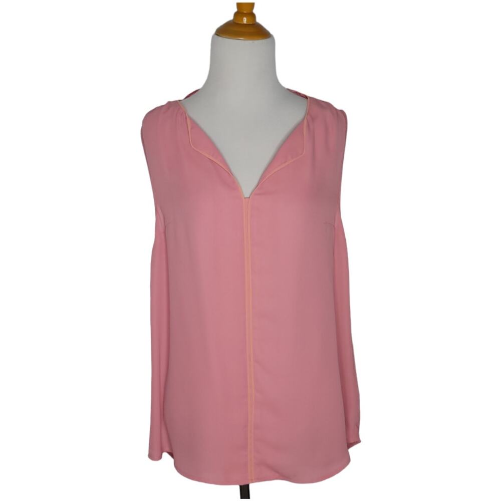 ModCloth Women Pink Blouse Soft Girl Feminine Sleeveless Workwear medium